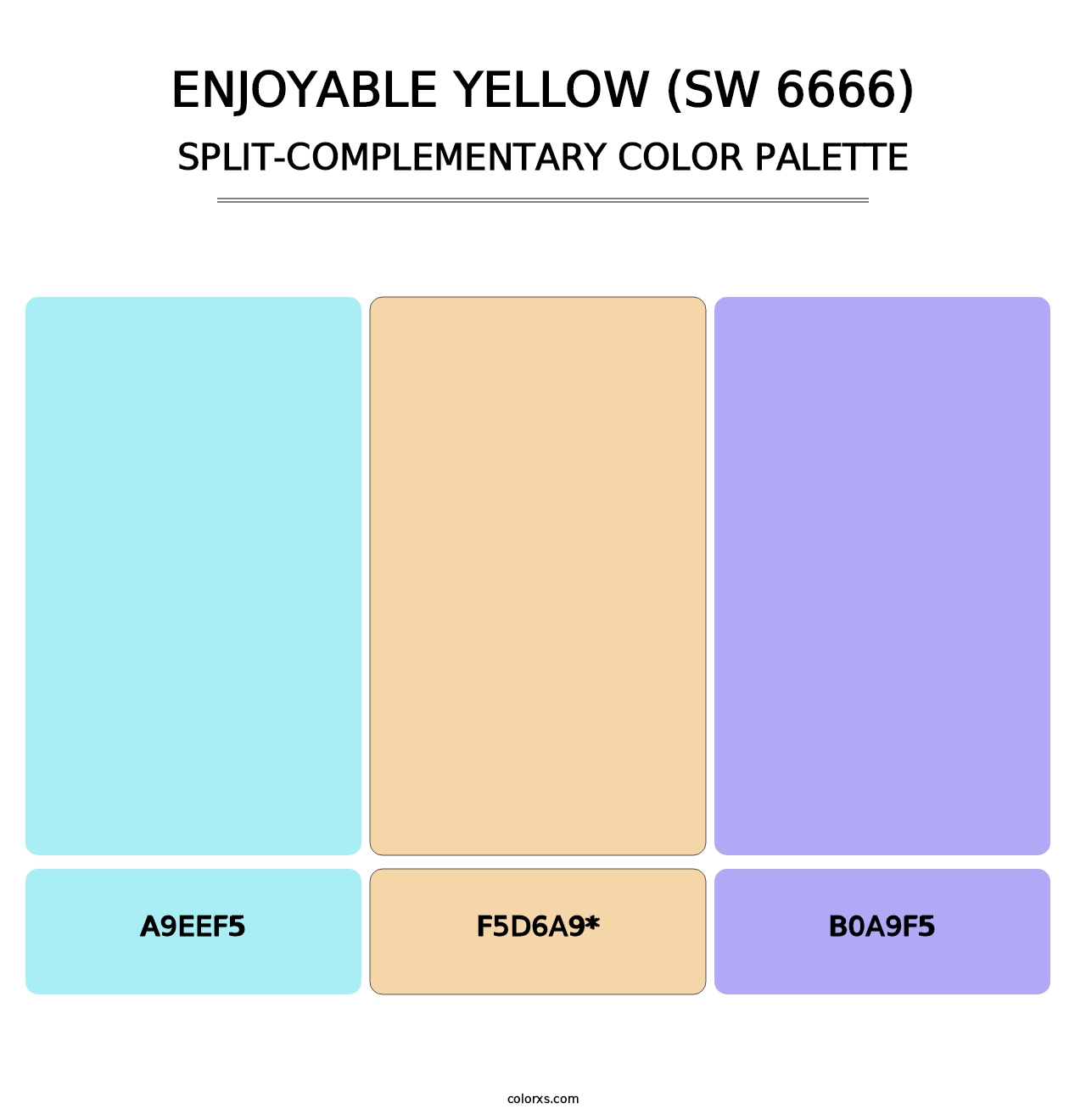 Enjoyable Yellow (SW 6666) - Split-Complementary Color Palette