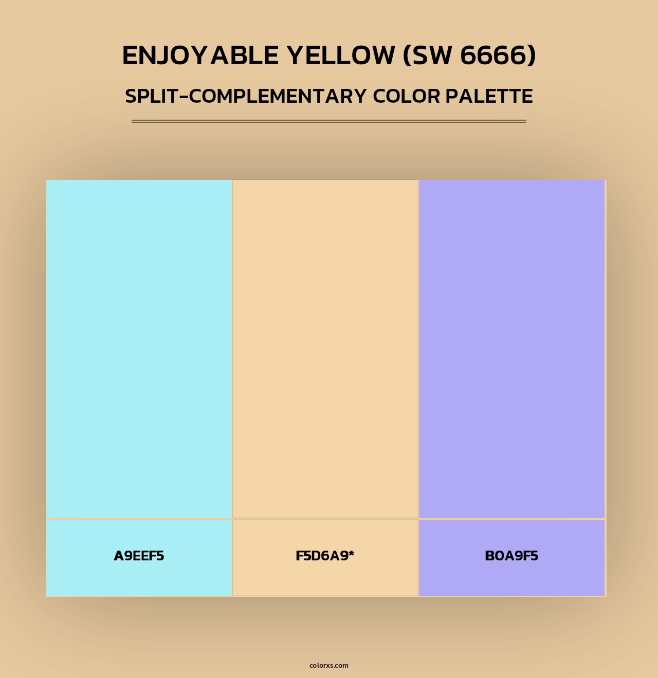 Enjoyable Yellow (SW 6666) - Split-Complementary Color Palette
