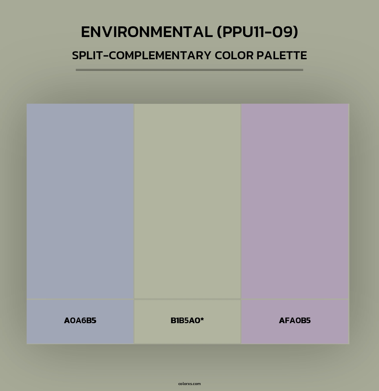 Environmental (PPU11-09) - Split-Complementary Color Palette