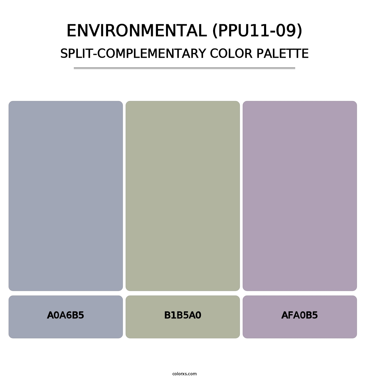 Environmental (PPU11-09) - Split-Complementary Color Palette