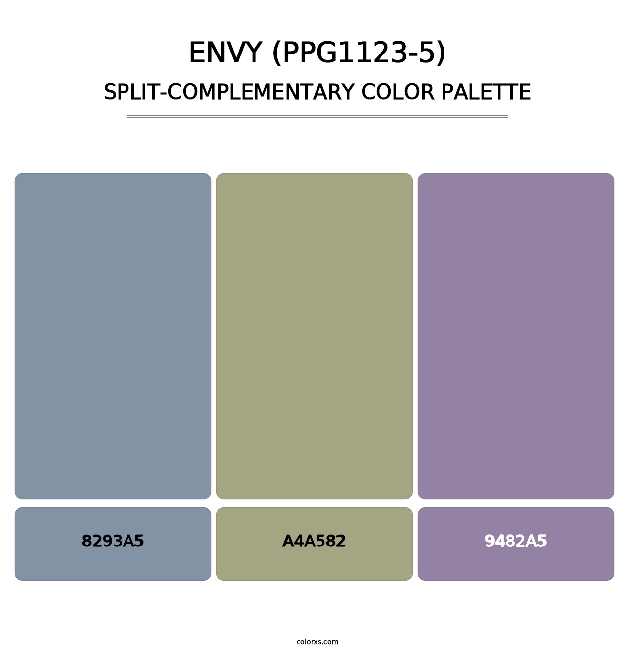 Envy (PPG1123-5) - Split-Complementary Color Palette