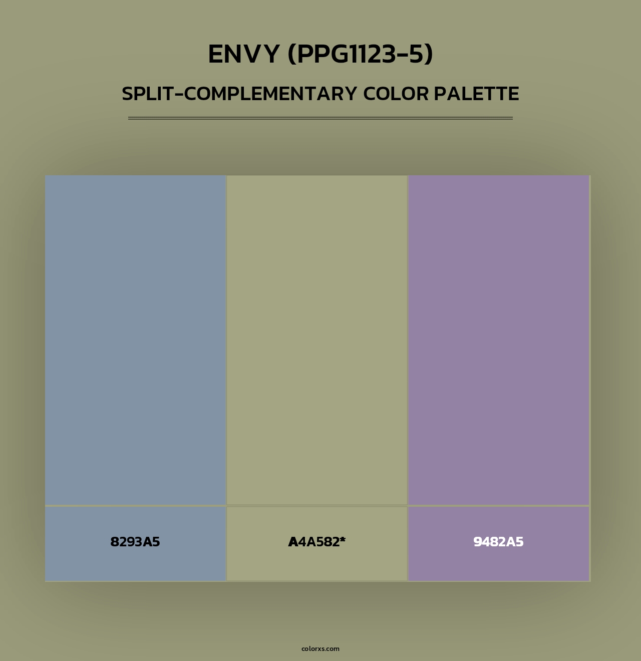 Envy (PPG1123-5) - Split-Complementary Color Palette
