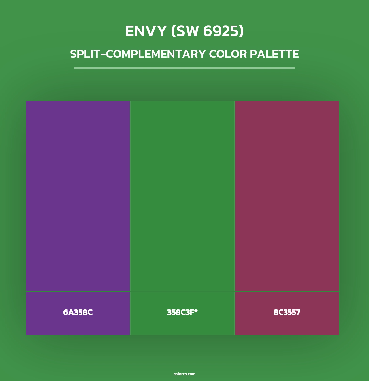 Envy (SW 6925) - Split-Complementary Color Palette