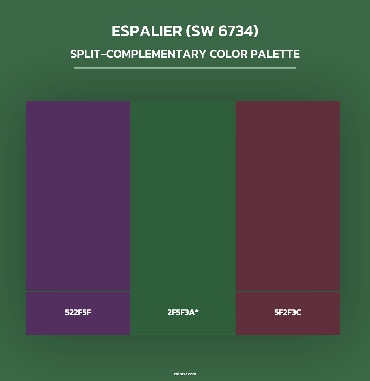Espalier (SW 6734) - Split-Complementary Color Palette