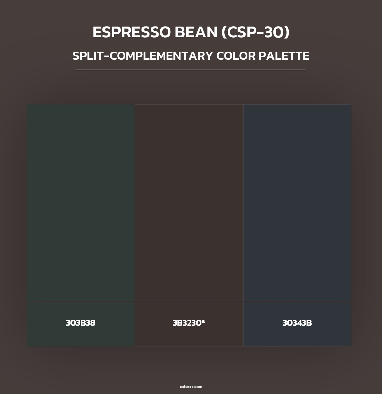 Espresso Bean (CSP-30) - Split-Complementary Color Palette