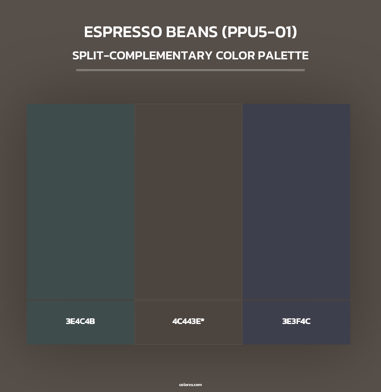 Espresso Beans (PPU5-01) - Split-Complementary Color Palette