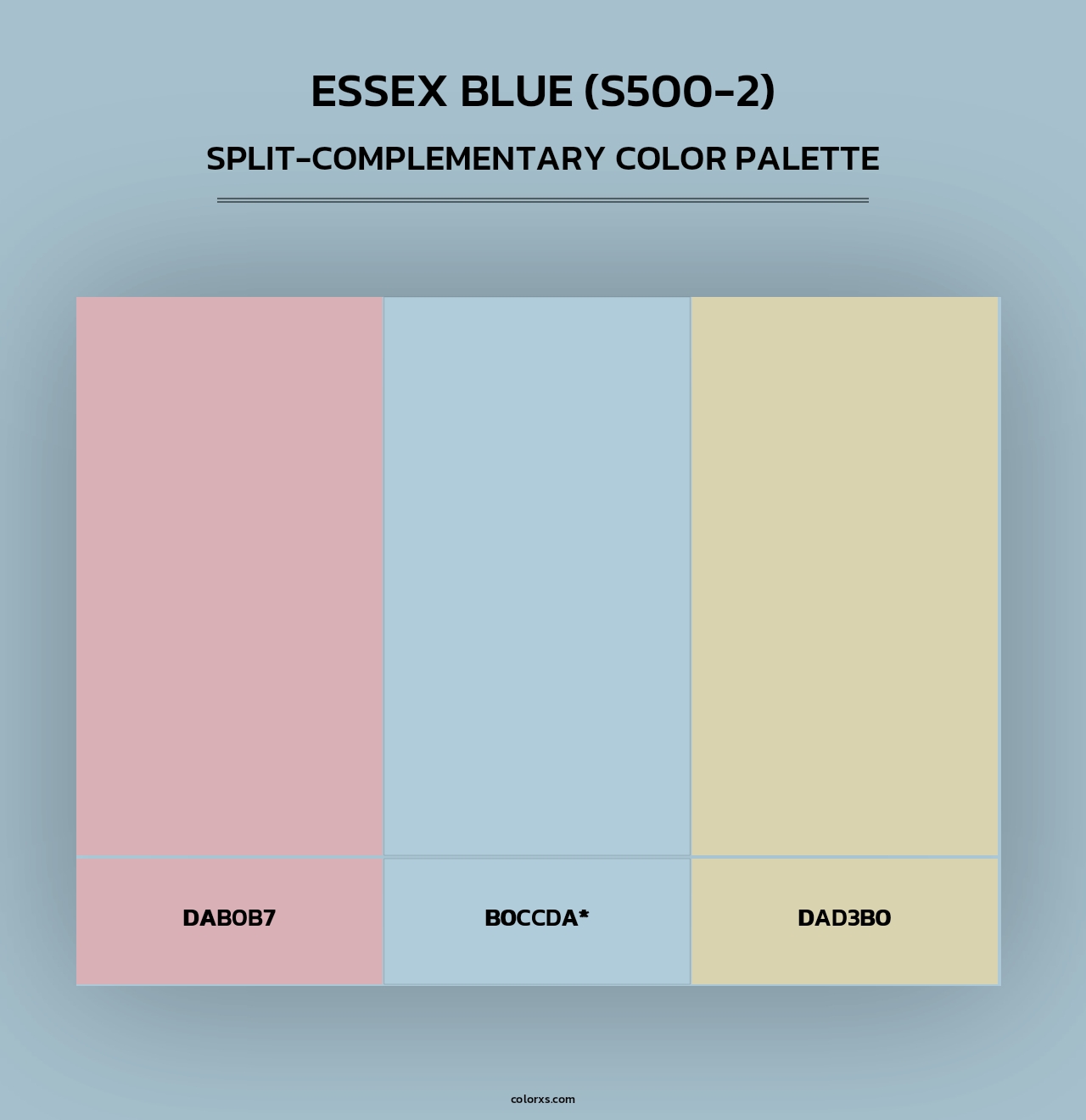 Essex Blue (S500-2) - Split-Complementary Color Palette