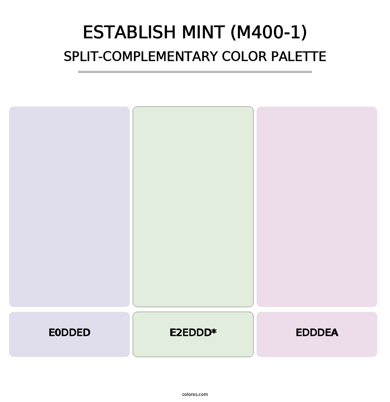 Establish Mint (M400-1) - Split-Complementary Color Palette
