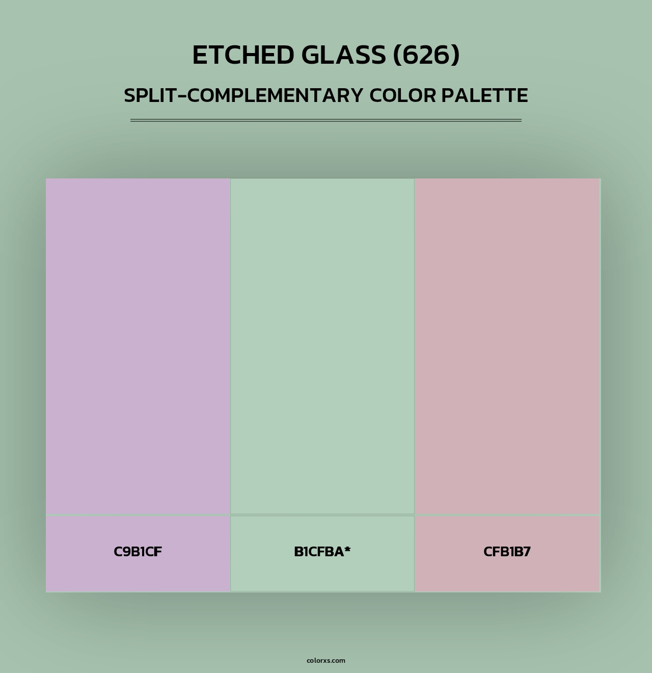Etched Glass (626) - Split-Complementary Color Palette
