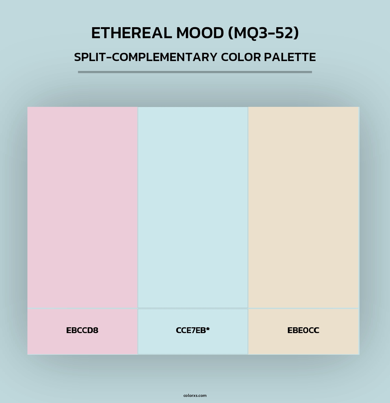 Ethereal Mood (MQ3-52) - Split-Complementary Color Palette