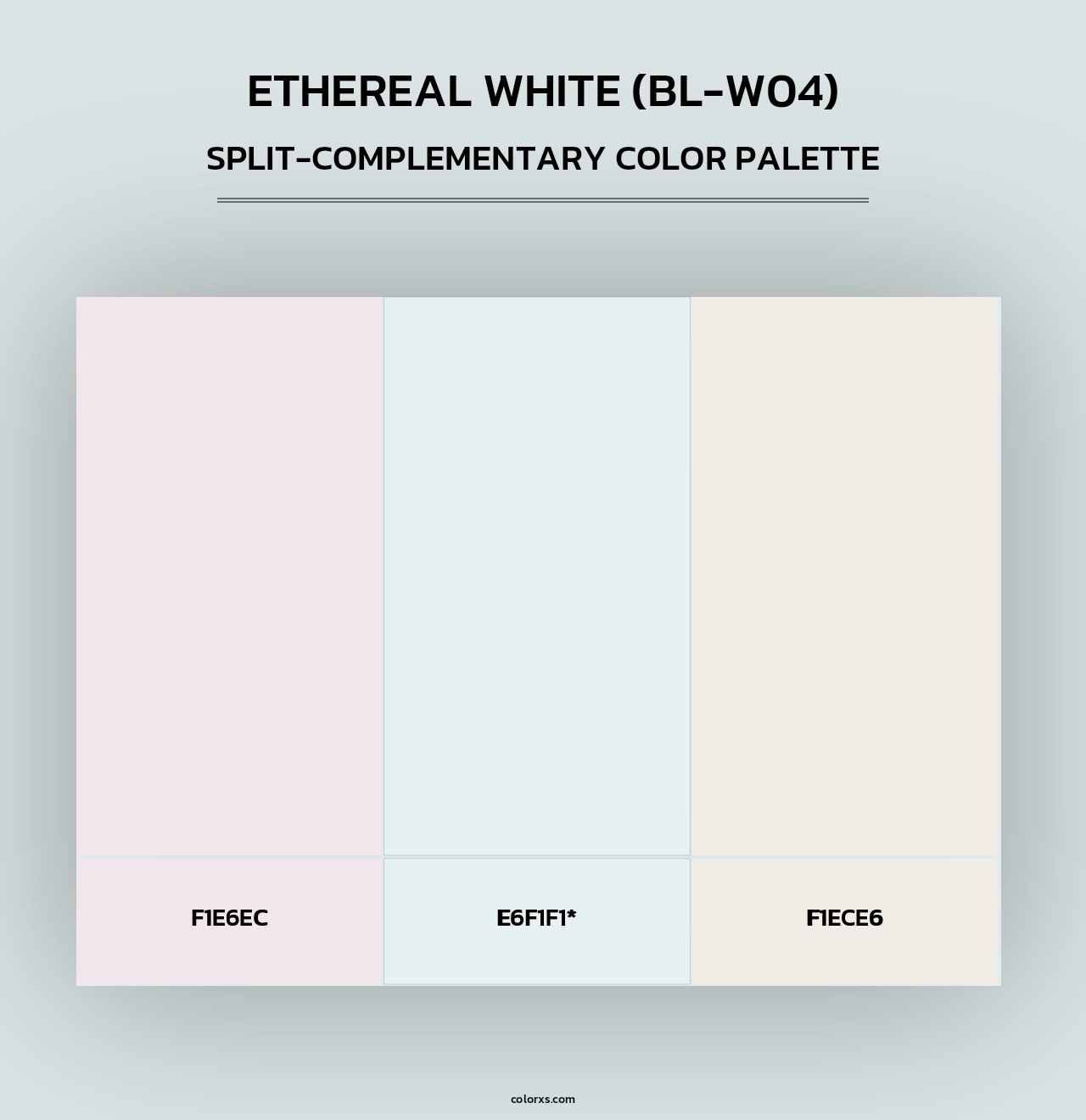 Ethereal White (BL-W04) - Split-Complementary Color Palette