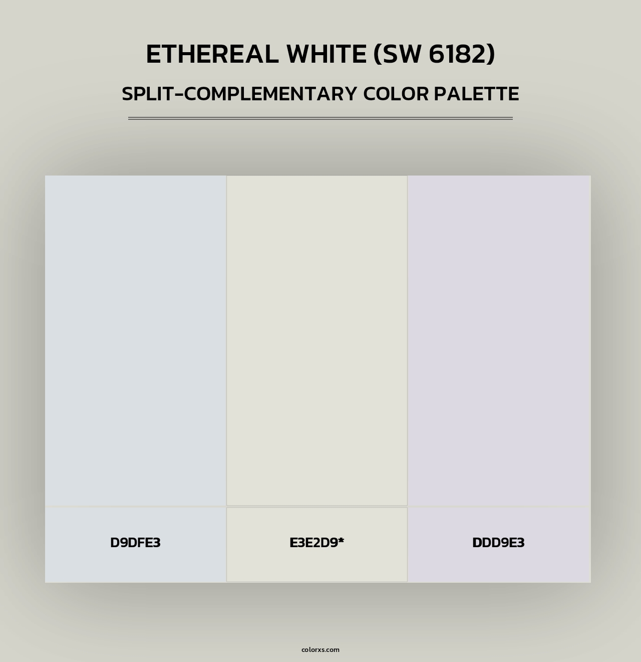 Ethereal White (SW 6182) - Split-Complementary Color Palette