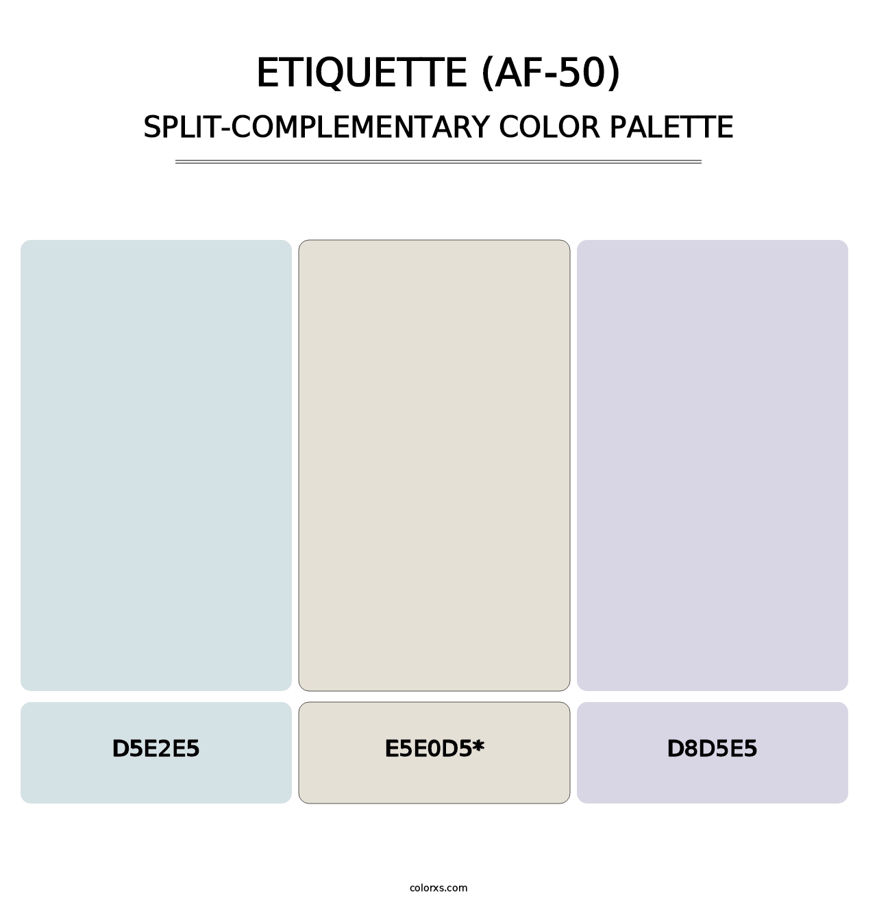 Etiquette (AF-50) - Split-Complementary Color Palette
