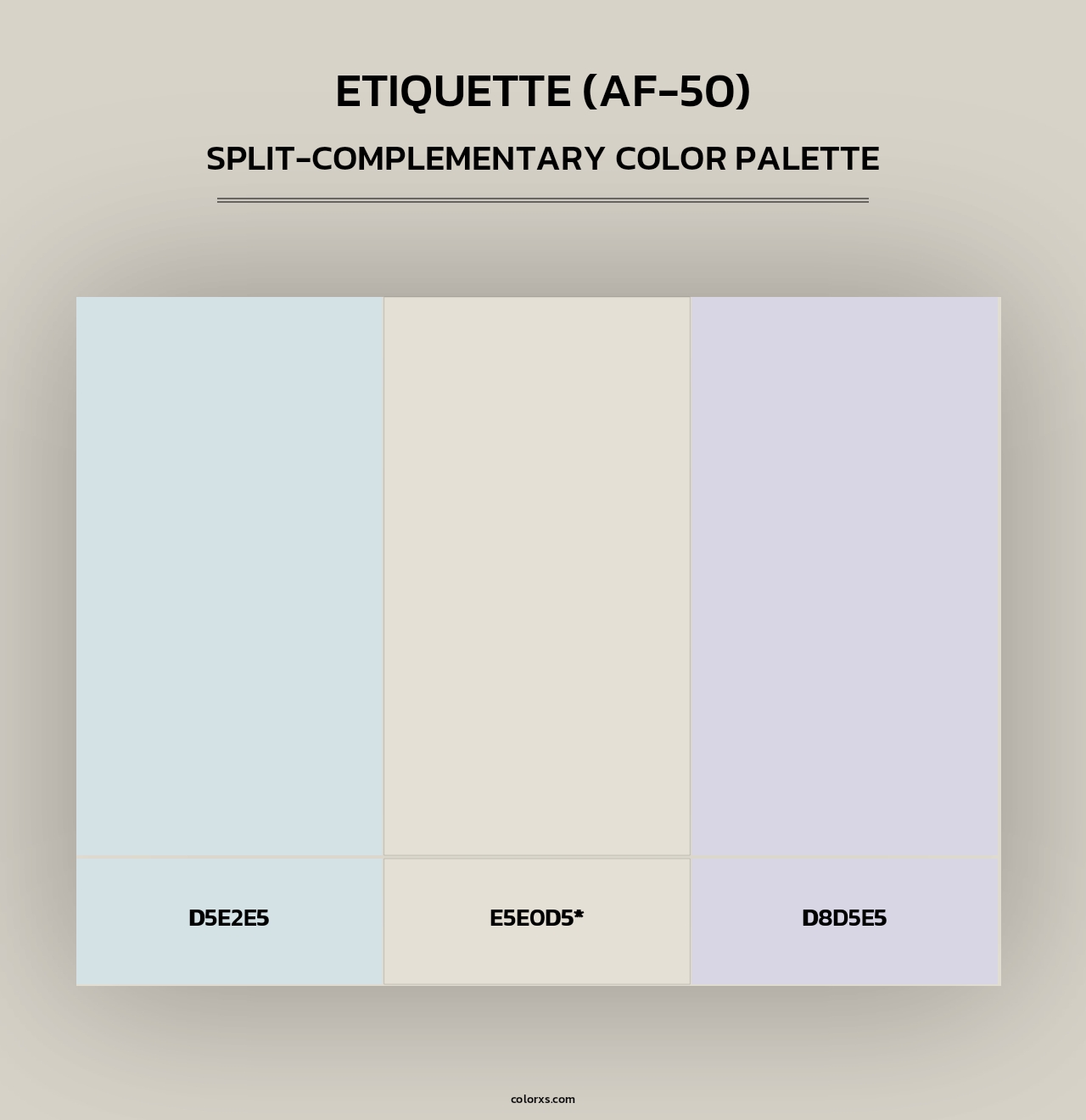 Etiquette (AF-50) - Split-Complementary Color Palette