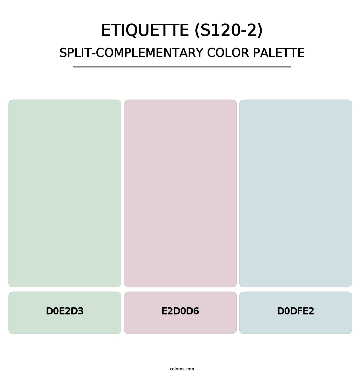 Etiquette (S120-2) - Split-Complementary Color Palette