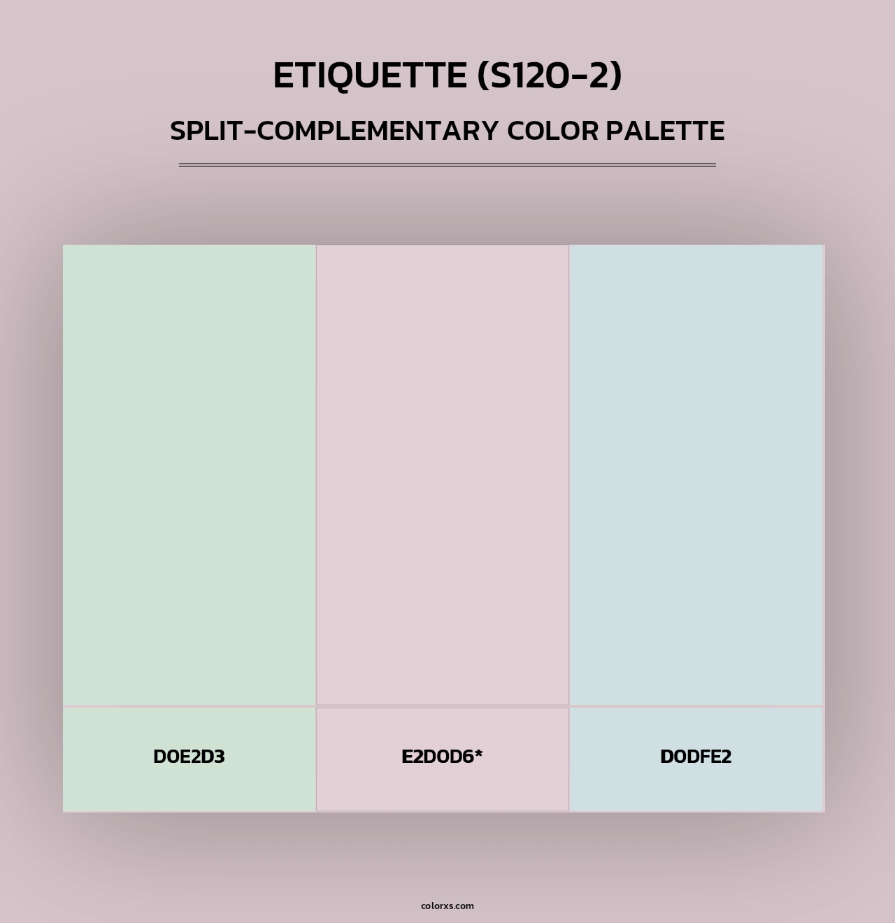 Etiquette (S120-2) - Split-Complementary Color Palette
