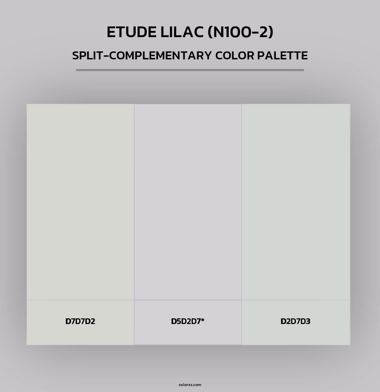 Etude Lilac (N100-2) - Split-Complementary Color Palette