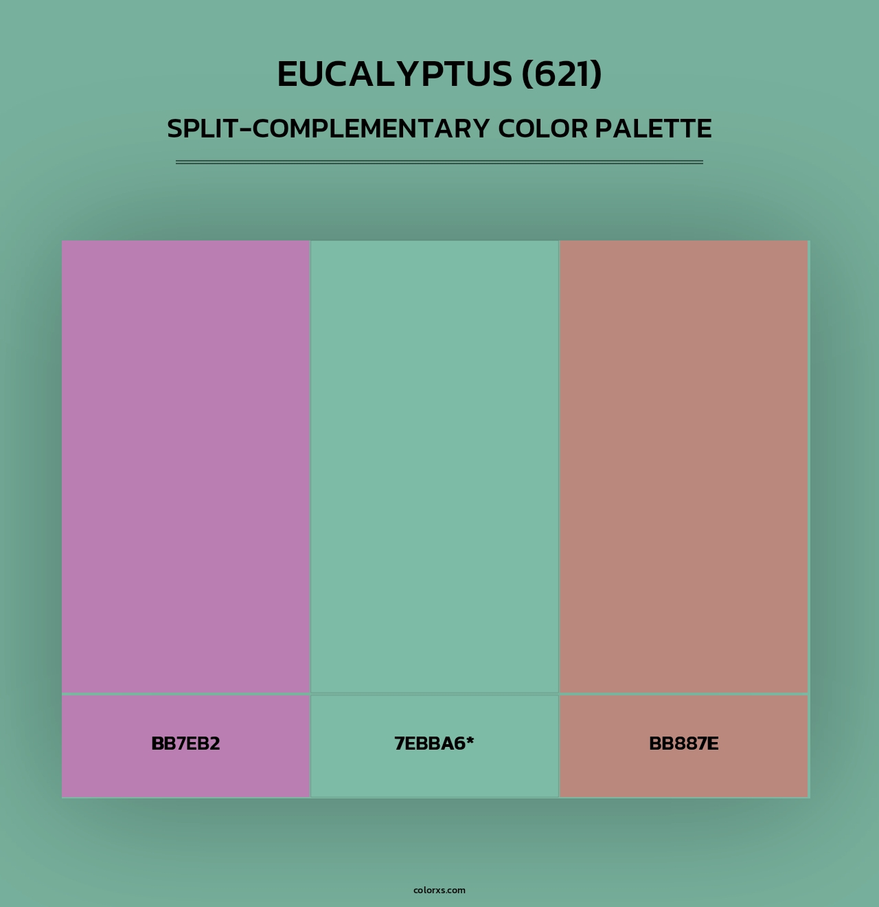 Eucalyptus (621) - Split-Complementary Color Palette