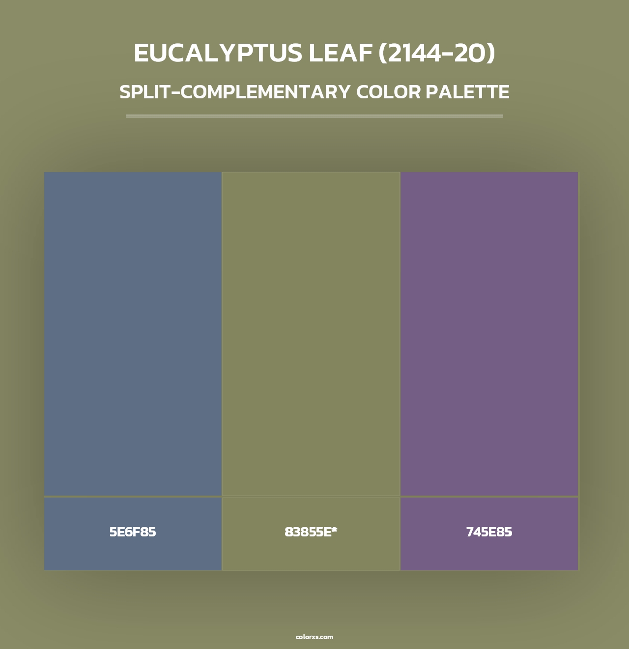Eucalyptus Leaf (2144-20) - Split-Complementary Color Palette