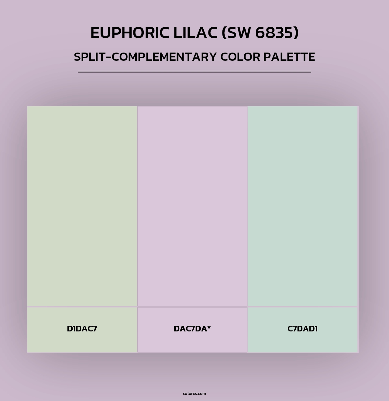 Euphoric Lilac (SW 6835) - Split-Complementary Color Palette