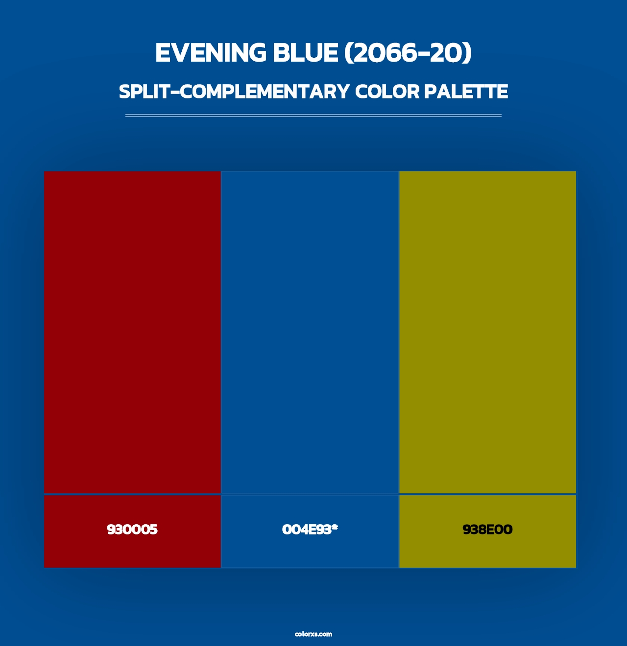 Evening Blue (2066-20) - Split-Complementary Color Palette