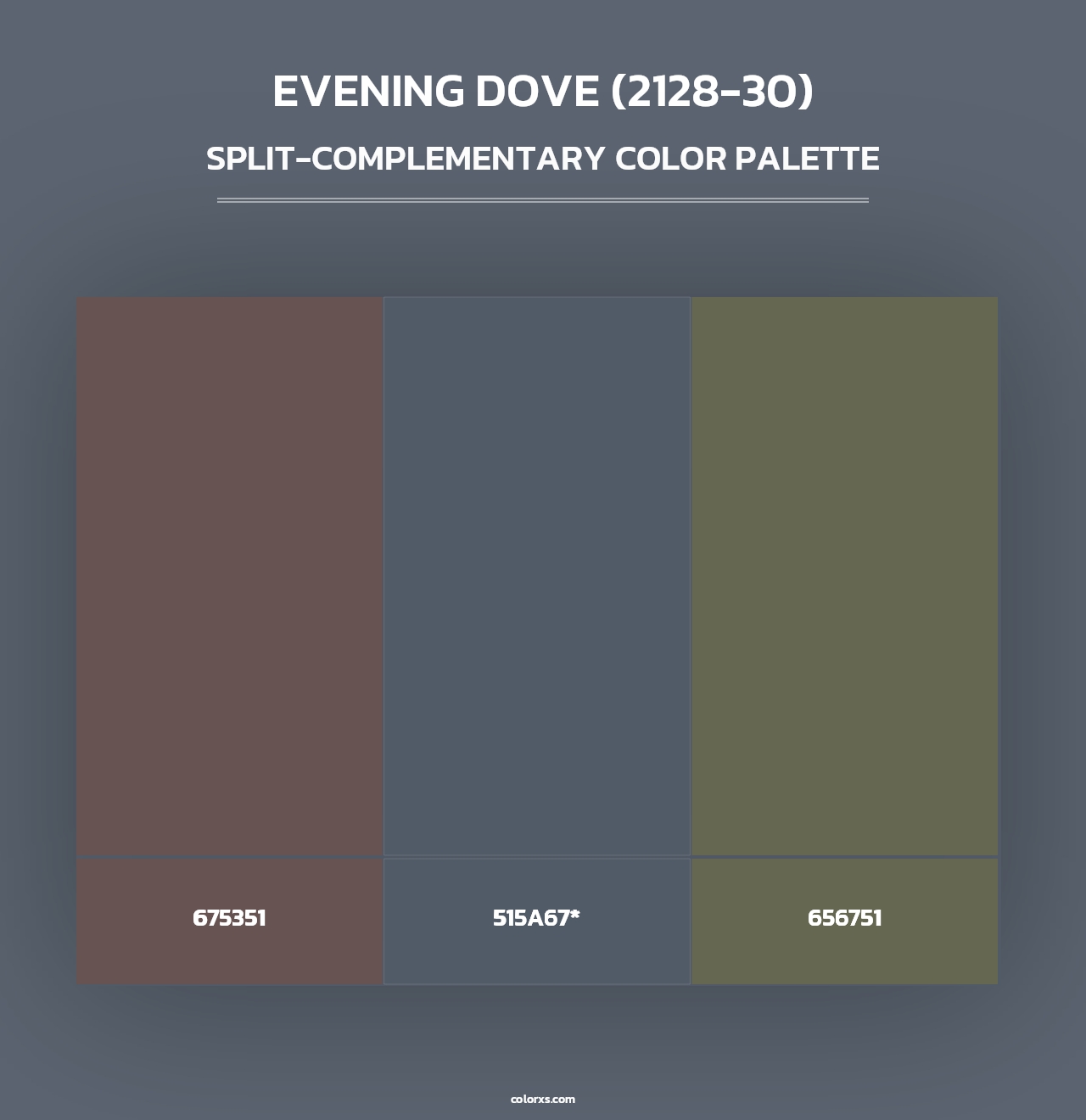 Evening Dove (2128-30) - Split-Complementary Color Palette