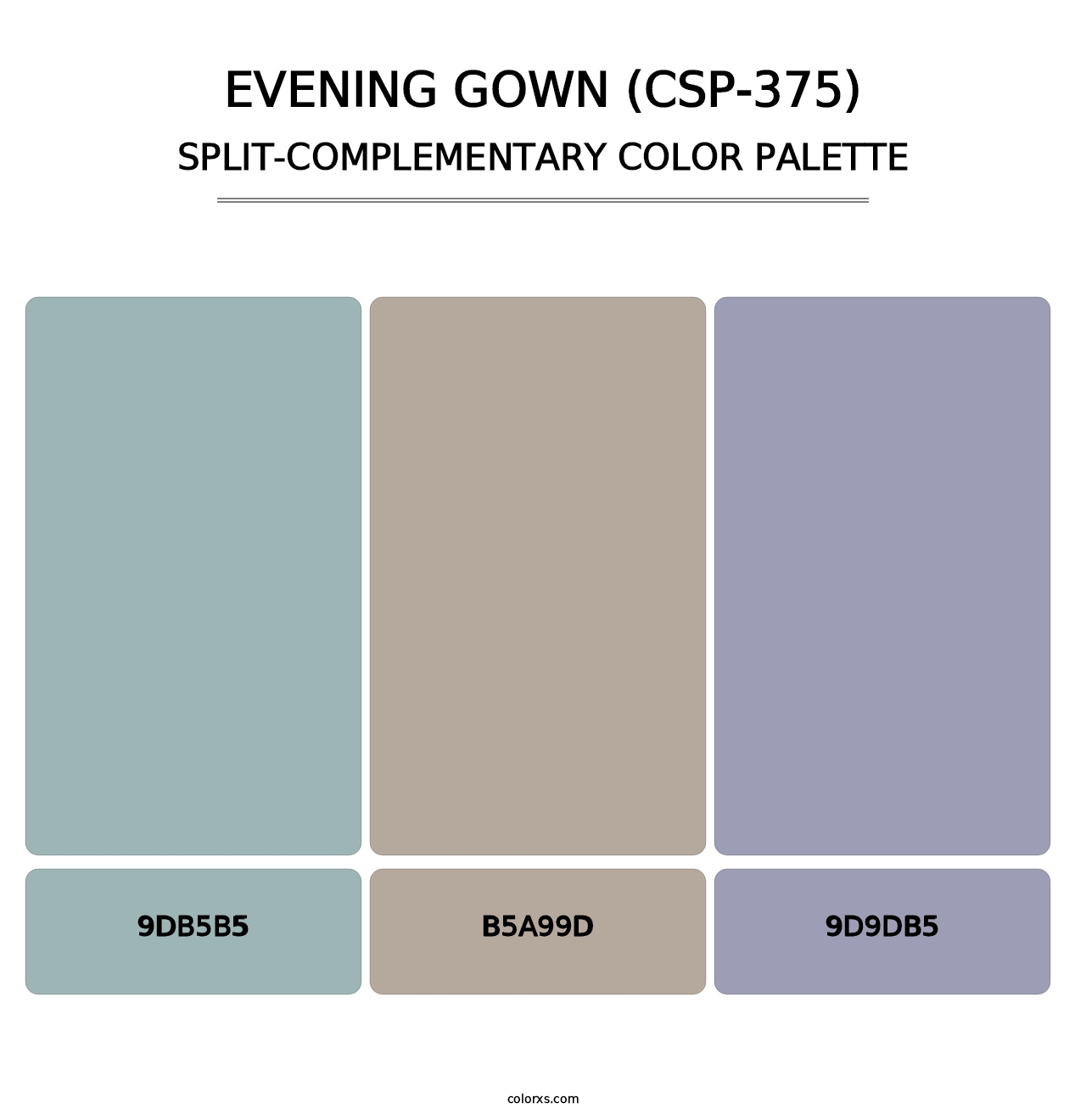Evening Gown (CSP-375) - Split-Complementary Color Palette