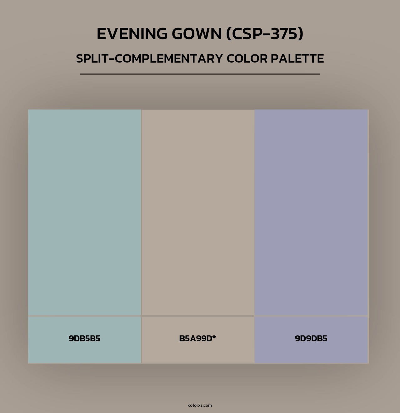 Evening Gown (CSP-375) - Split-Complementary Color Palette