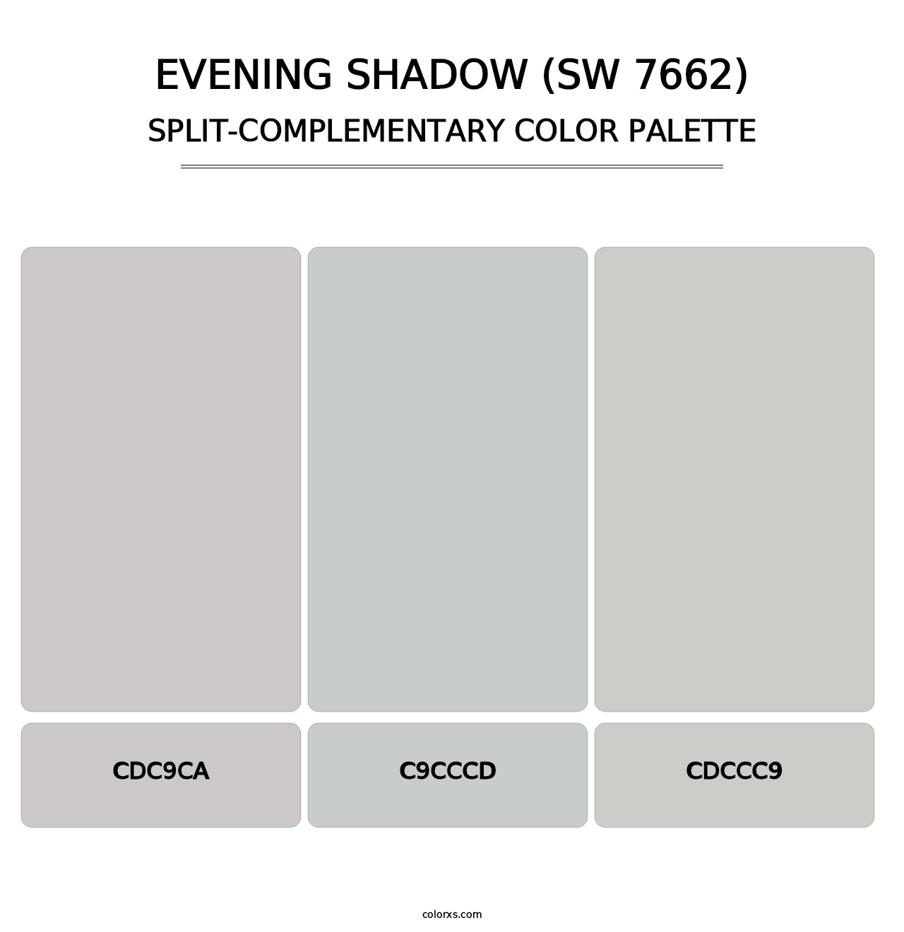 Evening Shadow (SW 7662) - Split-Complementary Color Palette