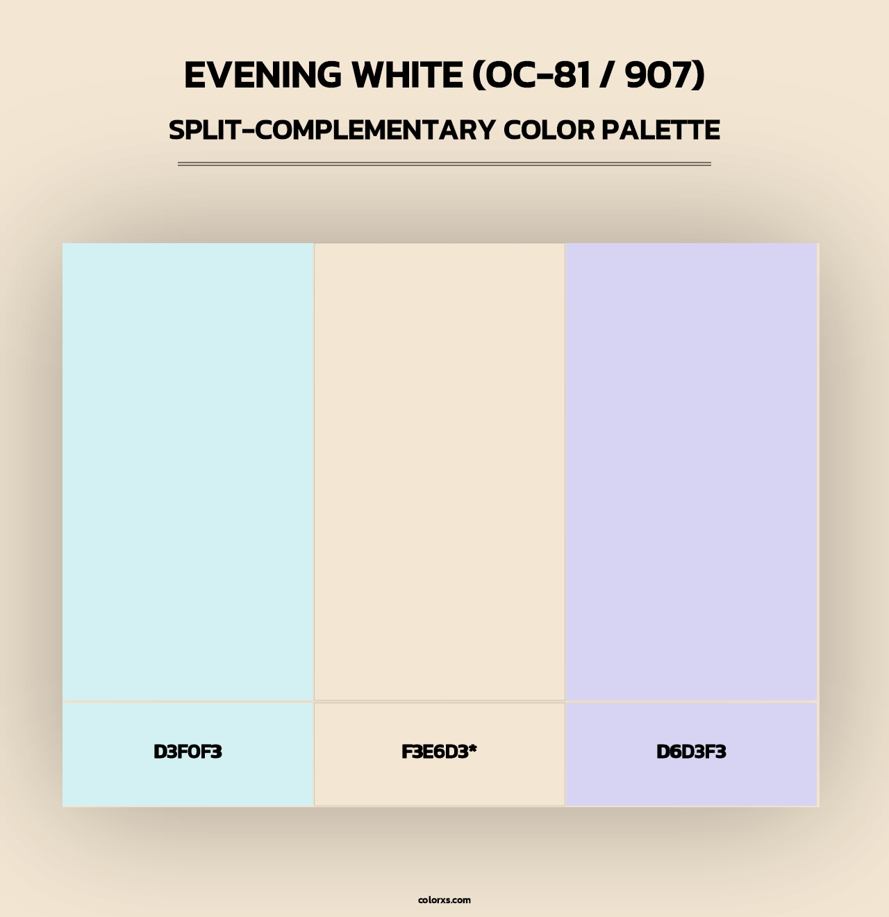 Evening White (OC-81 / 907) - Split-Complementary Color Palette