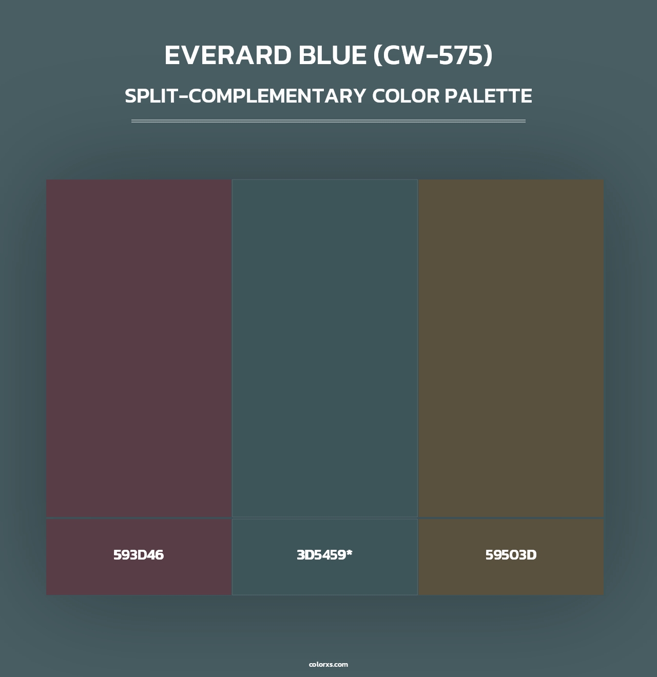 Everard Blue (CW-575) - Split-Complementary Color Palette