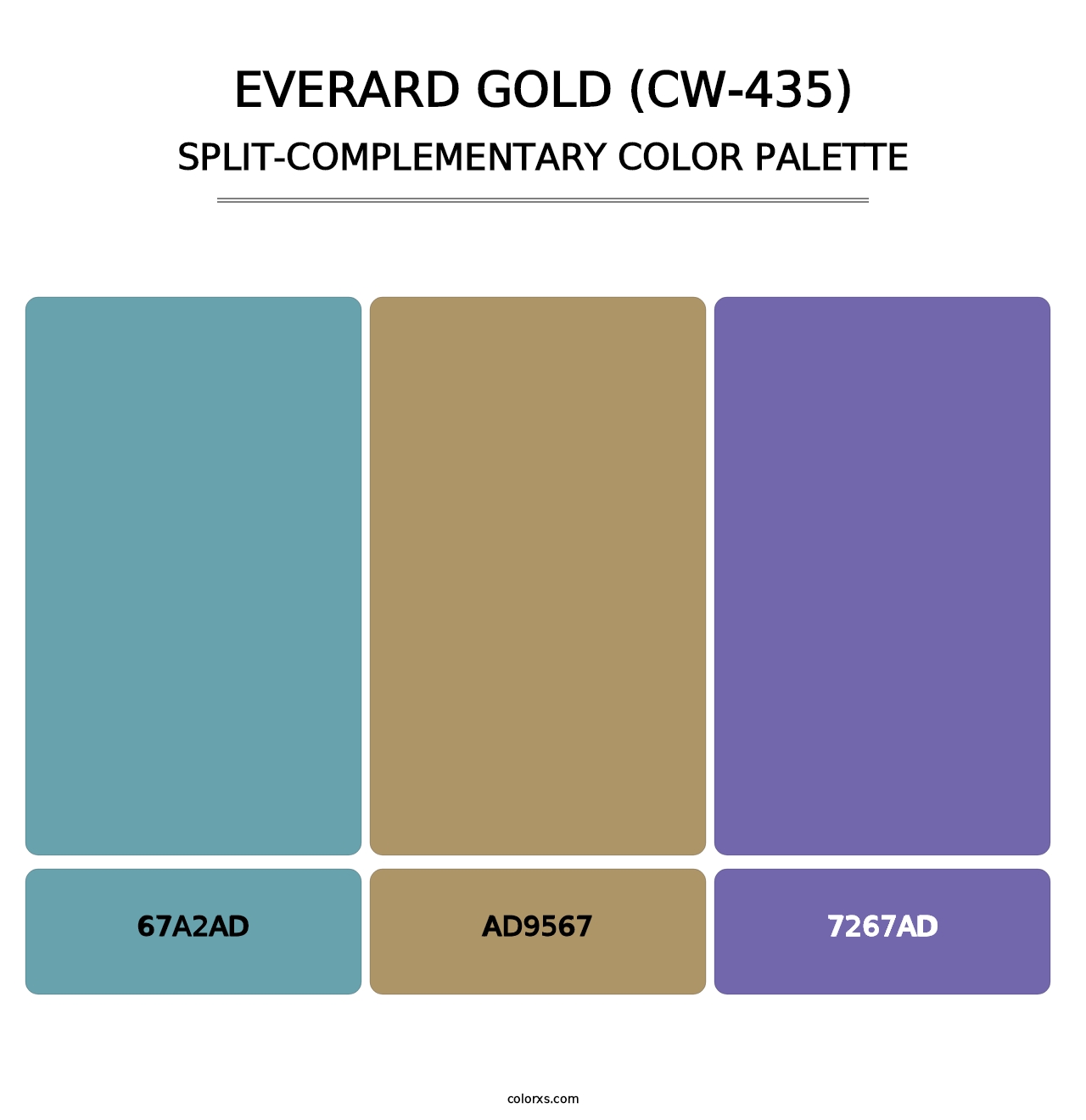 Everard Gold (CW-435) - Split-Complementary Color Palette