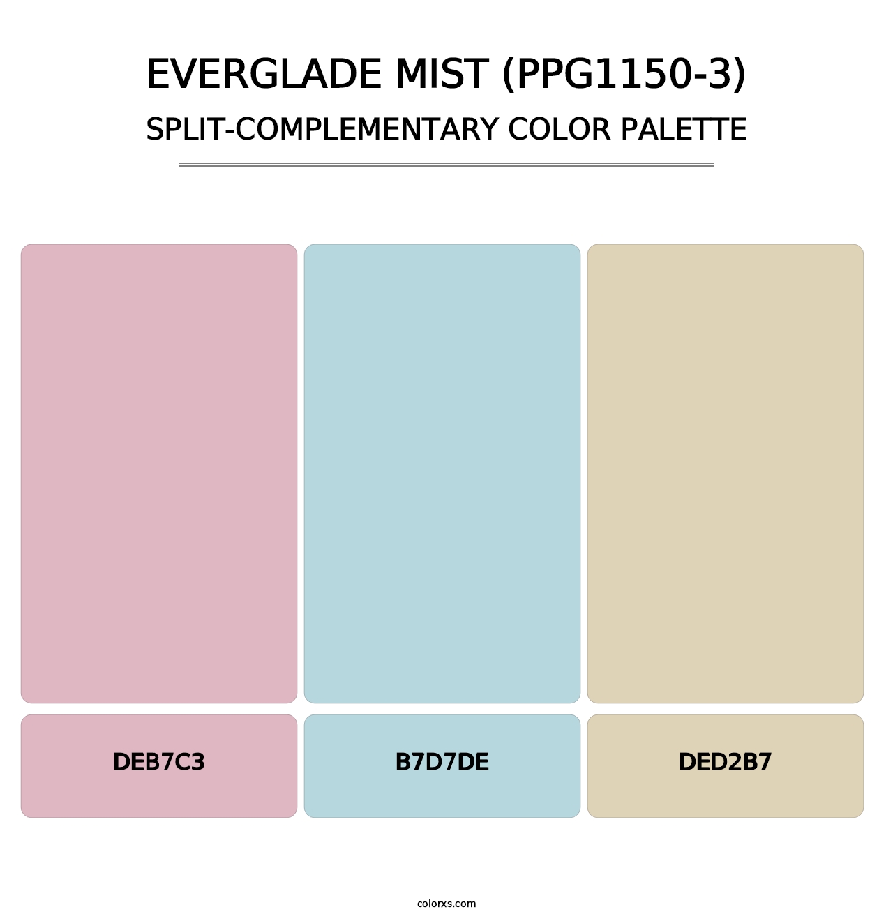 Everglade Mist (PPG1150-3) - Split-Complementary Color Palette