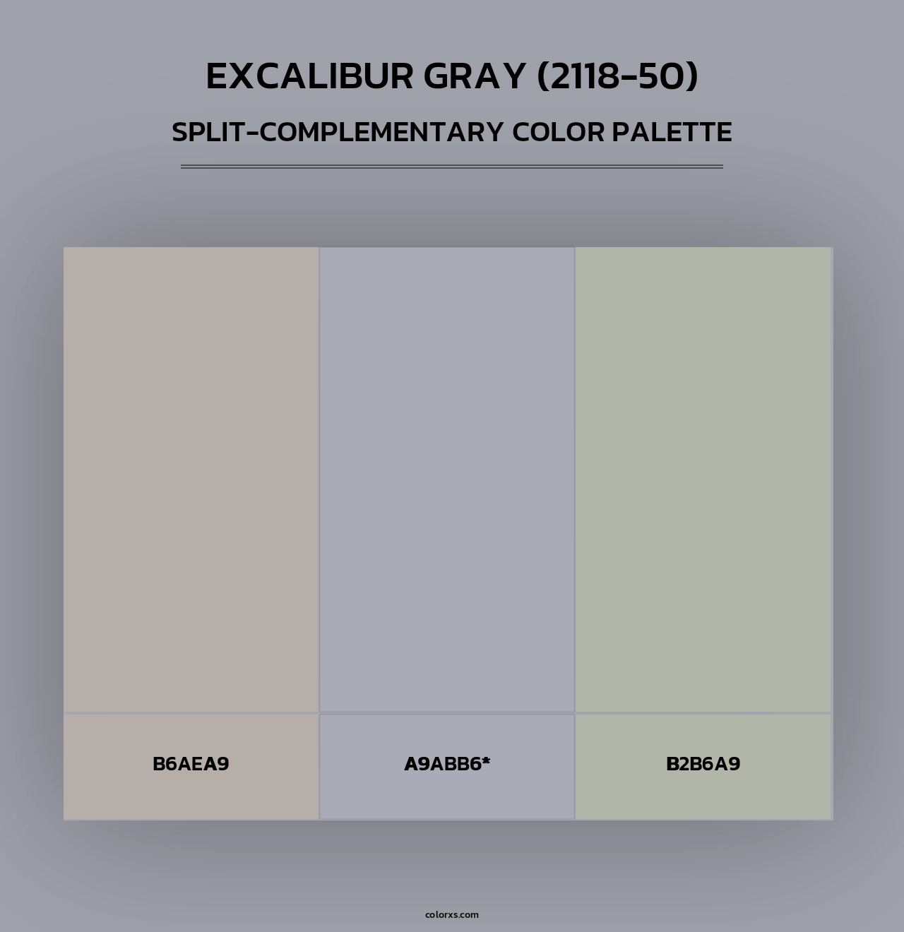 Excalibur Gray (2118-50) - Split-Complementary Color Palette