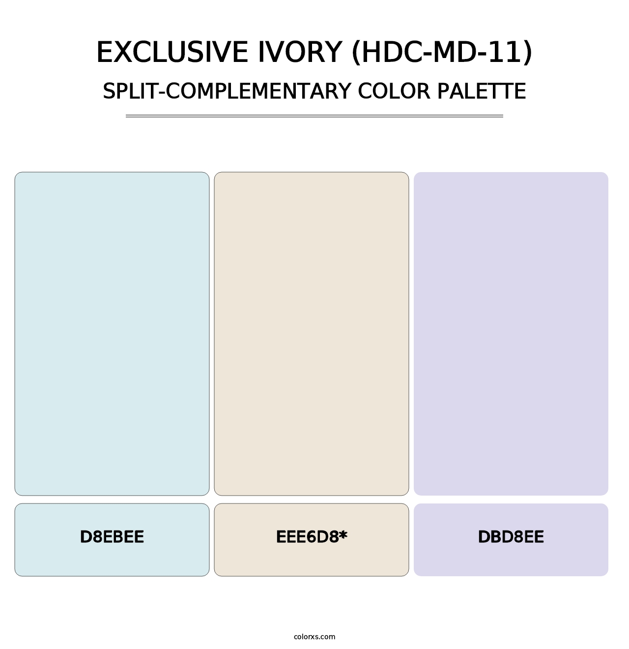 Exclusive Ivory (HDC-MD-11) - Split-Complementary Color Palette