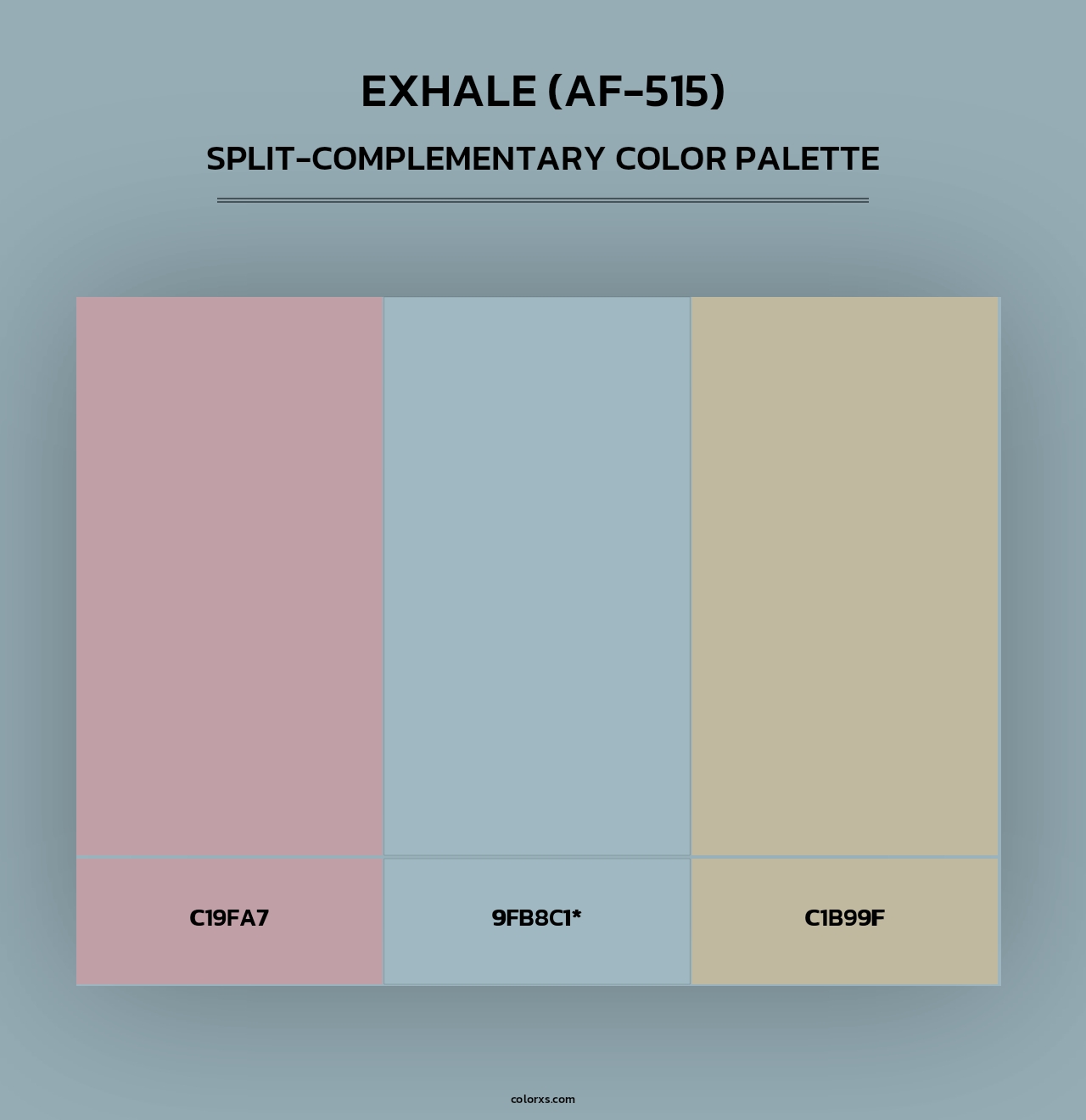 Exhale (AF-515) - Split-Complementary Color Palette