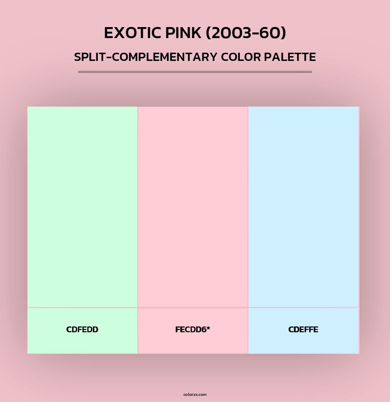 Exotic Pink (2003-60) - Split-Complementary Color Palette