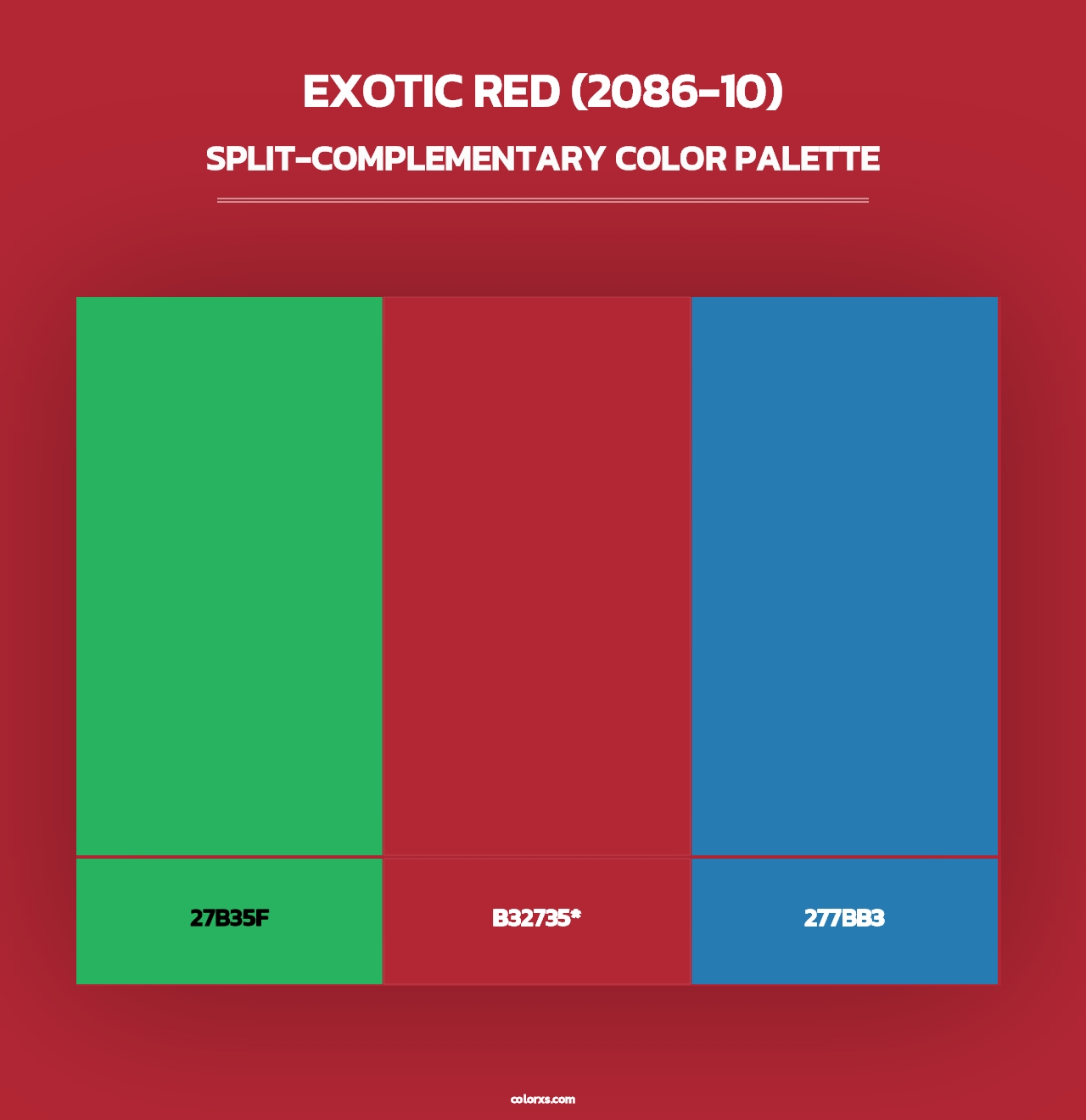 Exotic Red (2086-10) - Split-Complementary Color Palette