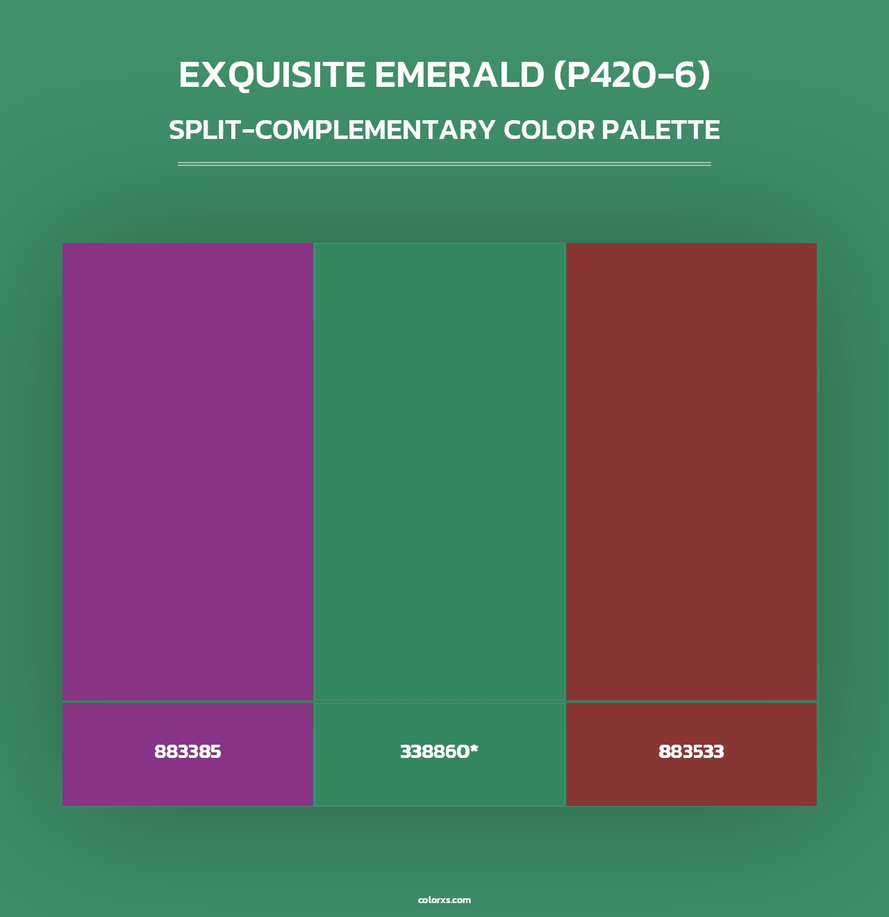 Exquisite Emerald (P420-6) - Split-Complementary Color Palette