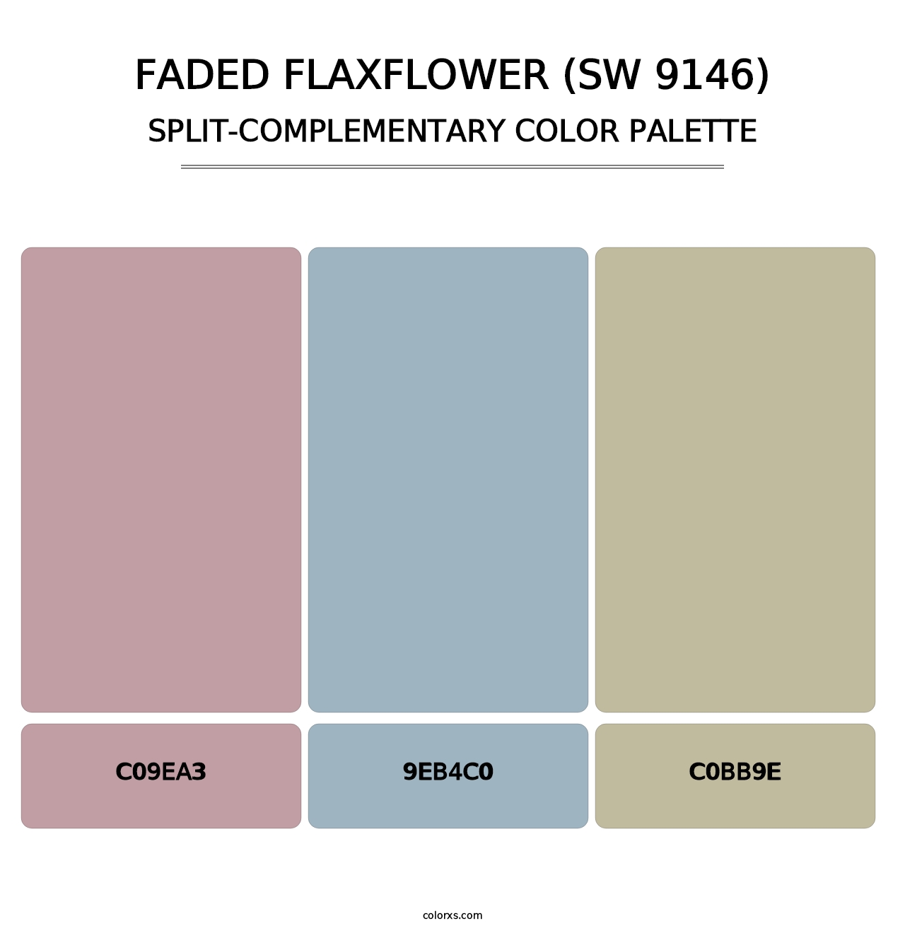 Faded Flaxflower (SW 9146) - Split-Complementary Color Palette
