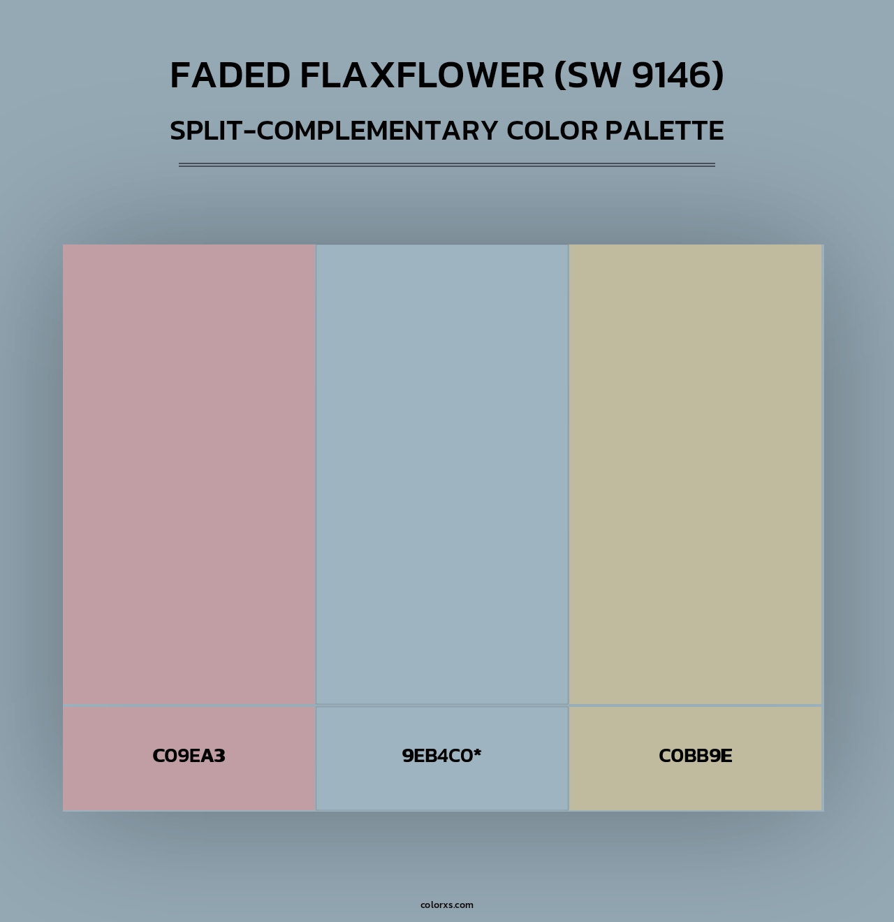 Faded Flaxflower (SW 9146) - Split-Complementary Color Palette