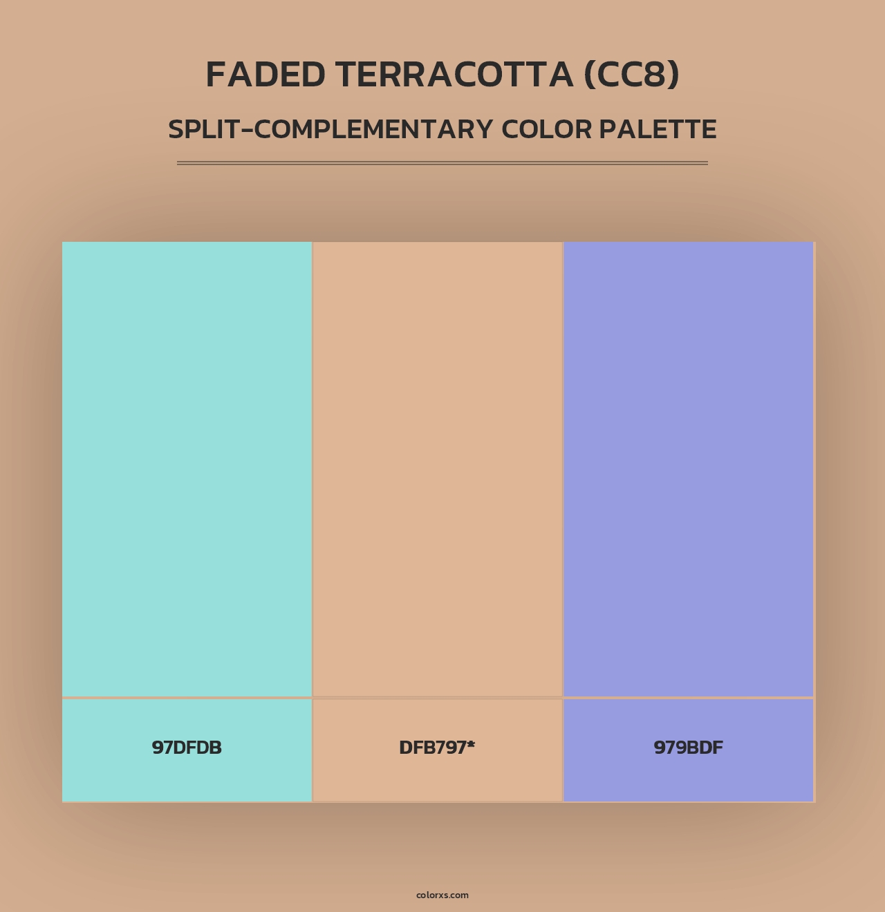 Faded Terracotta (CC8) - Split-Complementary Color Palette