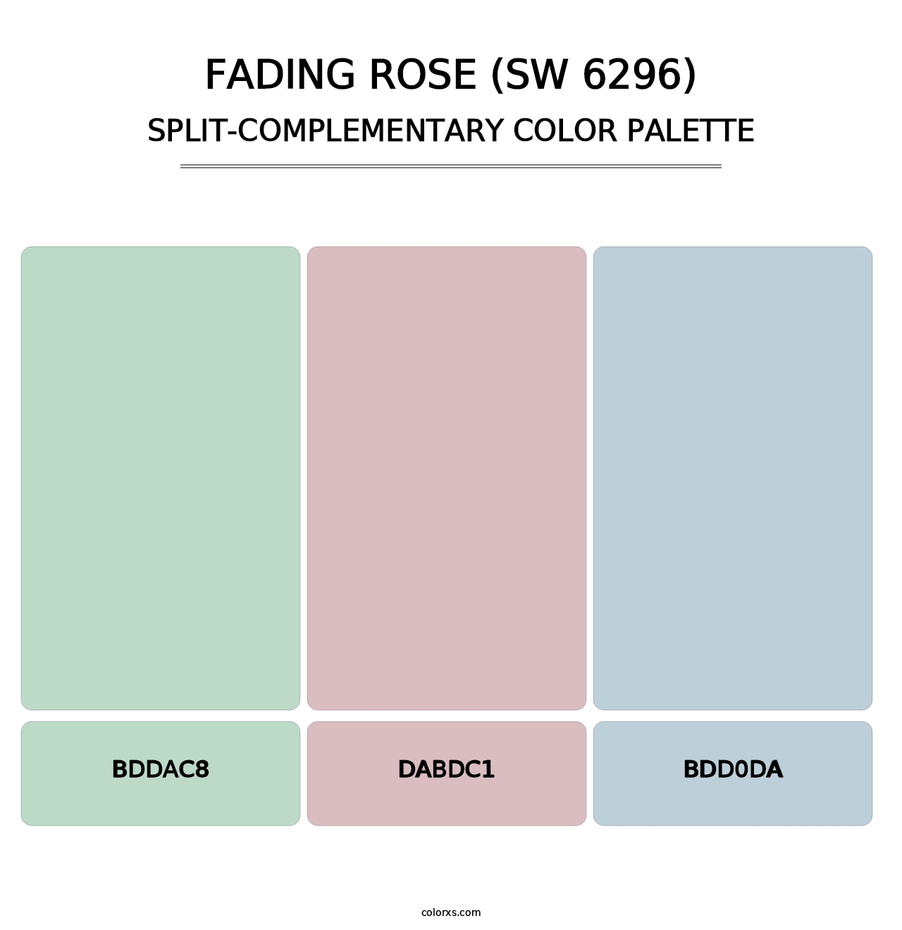 Fading Rose (SW 6296) - Split-Complementary Color Palette