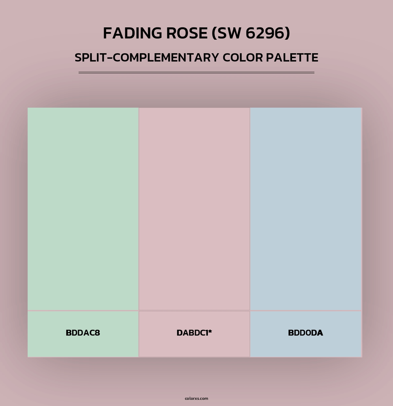 Fading Rose (SW 6296) - Split-Complementary Color Palette