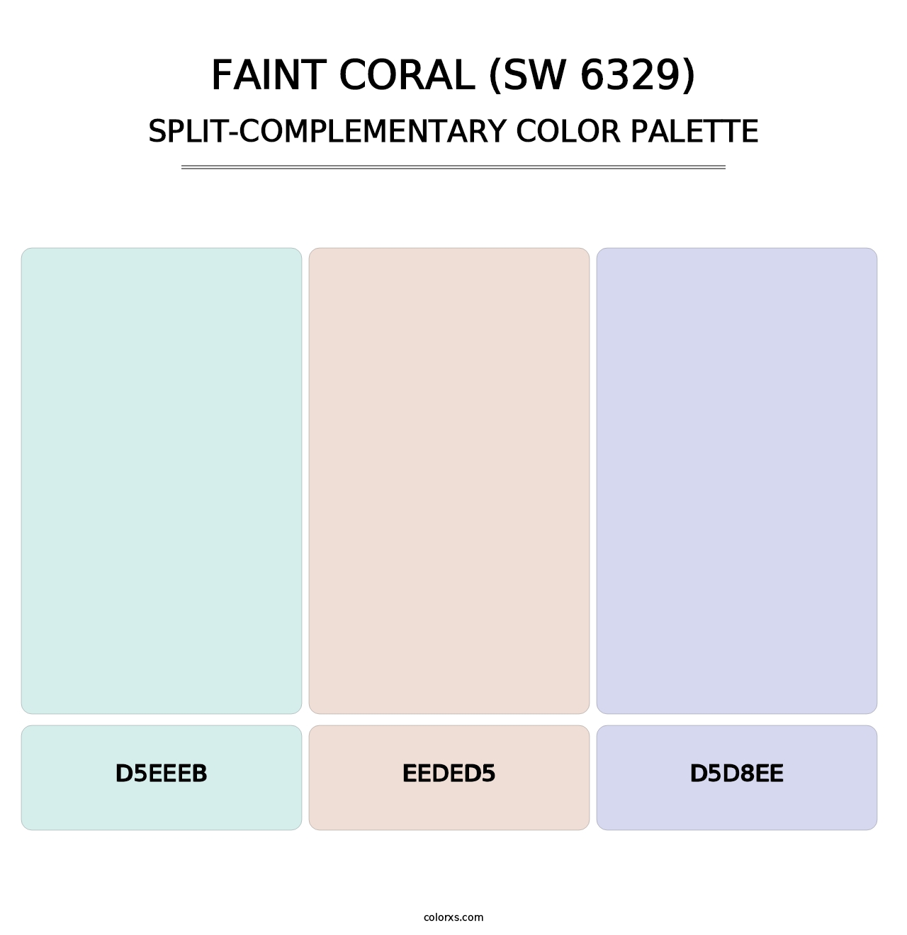 Faint Coral (SW 6329) - Split-Complementary Color Palette