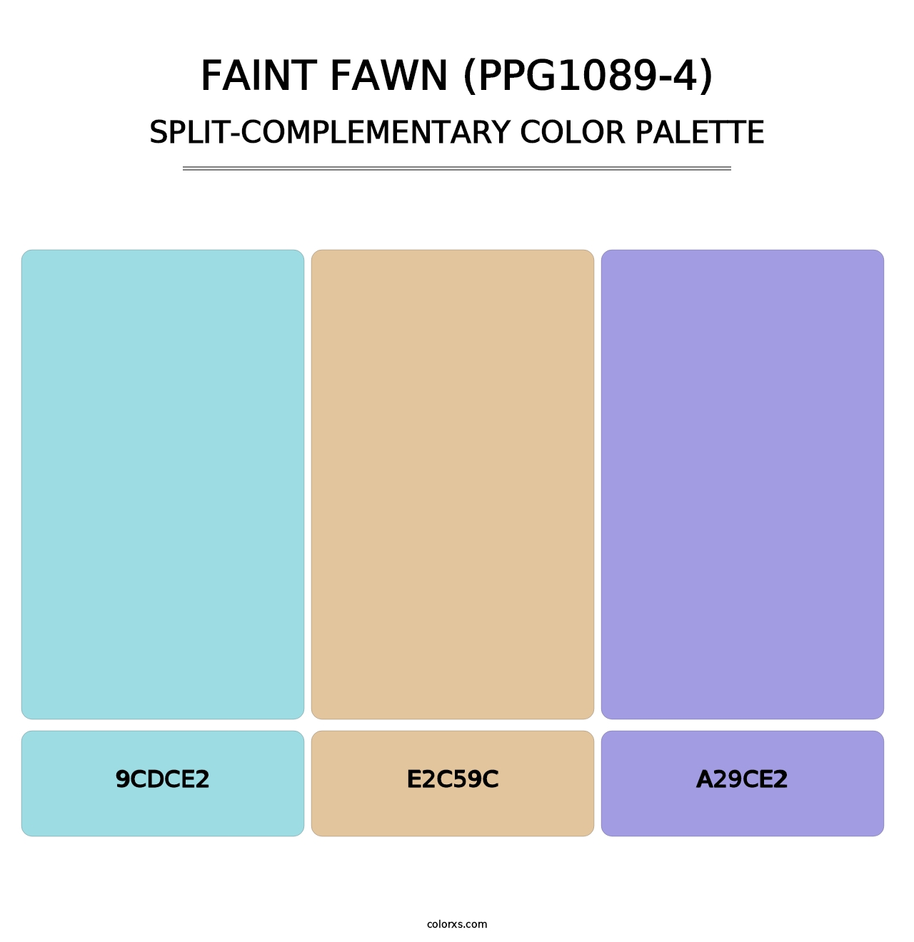 Faint Fawn (PPG1089-4) - Split-Complementary Color Palette