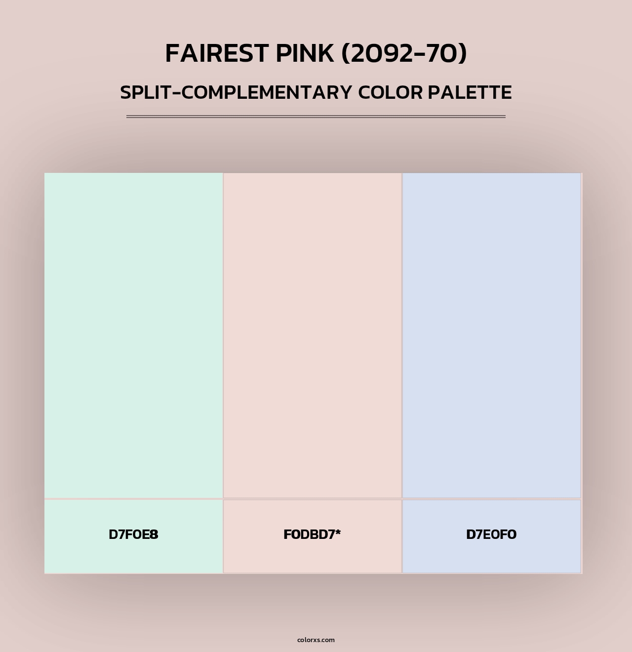 Fairest Pink (2092-70) - Split-Complementary Color Palette