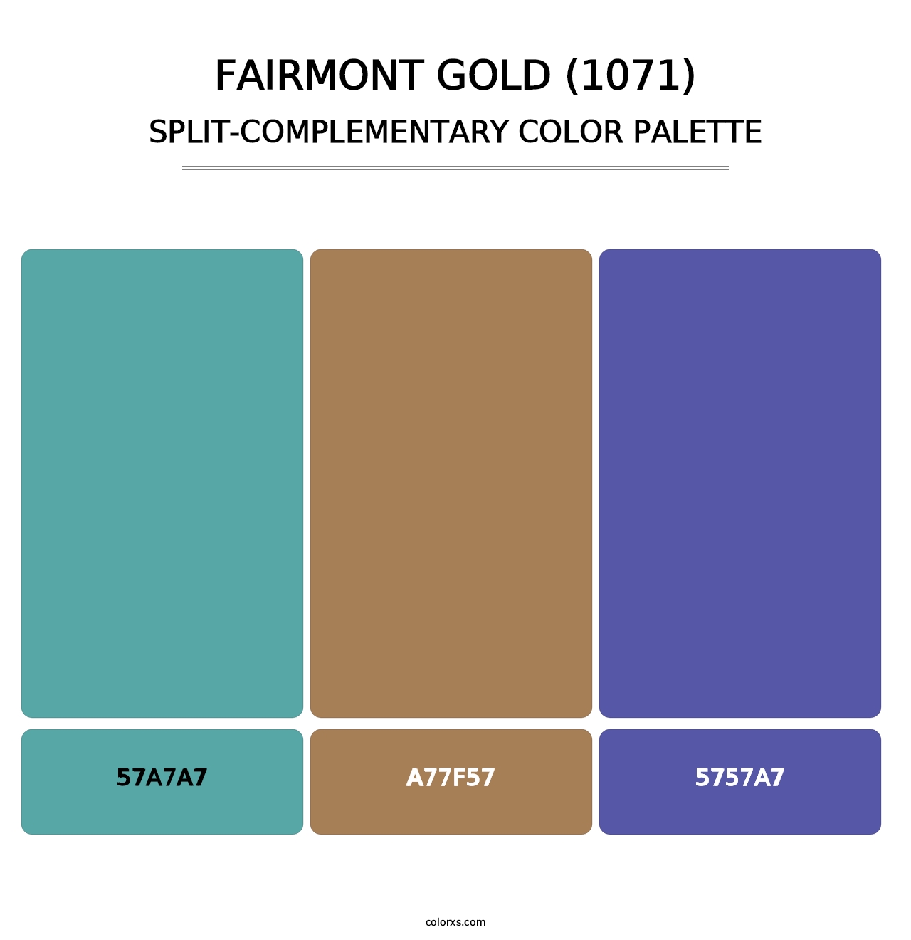 Fairmont Gold (1071) - Split-Complementary Color Palette