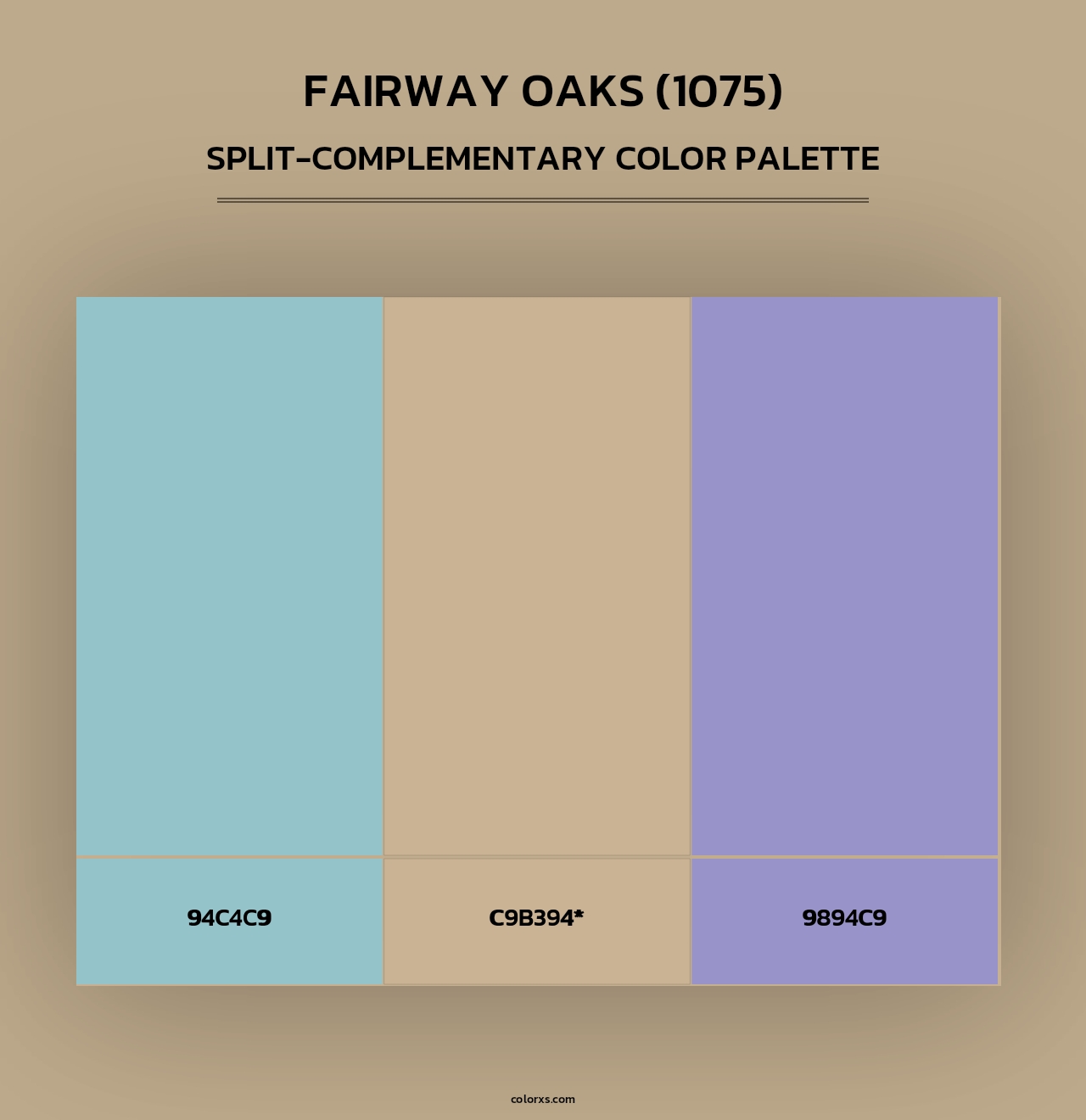 Fairway Oaks (1075) - Split-Complementary Color Palette