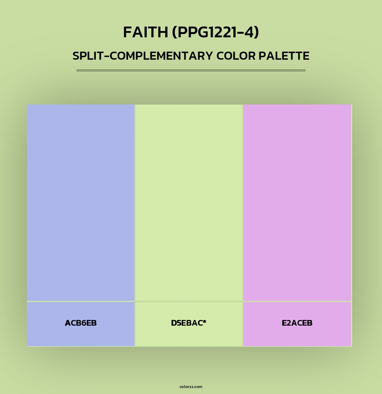 Faith (PPG1221-4) - Split-Complementary Color Palette